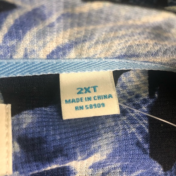 Caribbean 2XT Black Blue Hawaiian Silk Blend Shirt - Picture 7 of 7